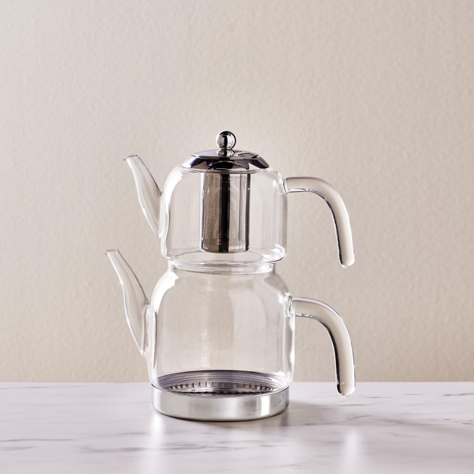 Karaca Panora Glas Maxi Teekanne Set mit Induktionsboden