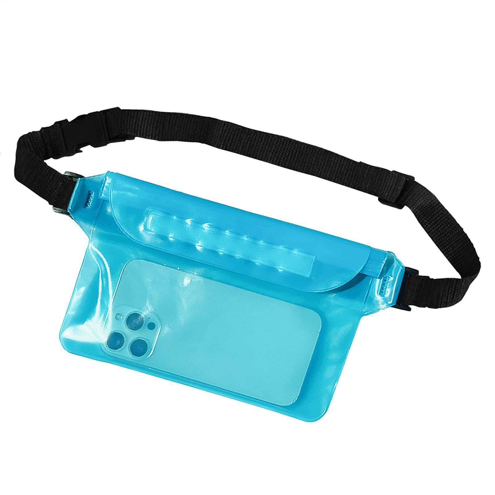 Fanny Pack - Waterproof Running Belt, Breathable Slim Waist Bag Phone Holder | 3 Layer Running Belt Bum Bag for Hiking, Travel, Water Smartphone Holder