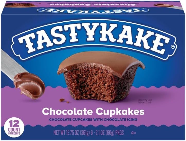 Chocolate Cupcakes Snack Cakes with Chocolate Frosting - (Pack of 2)