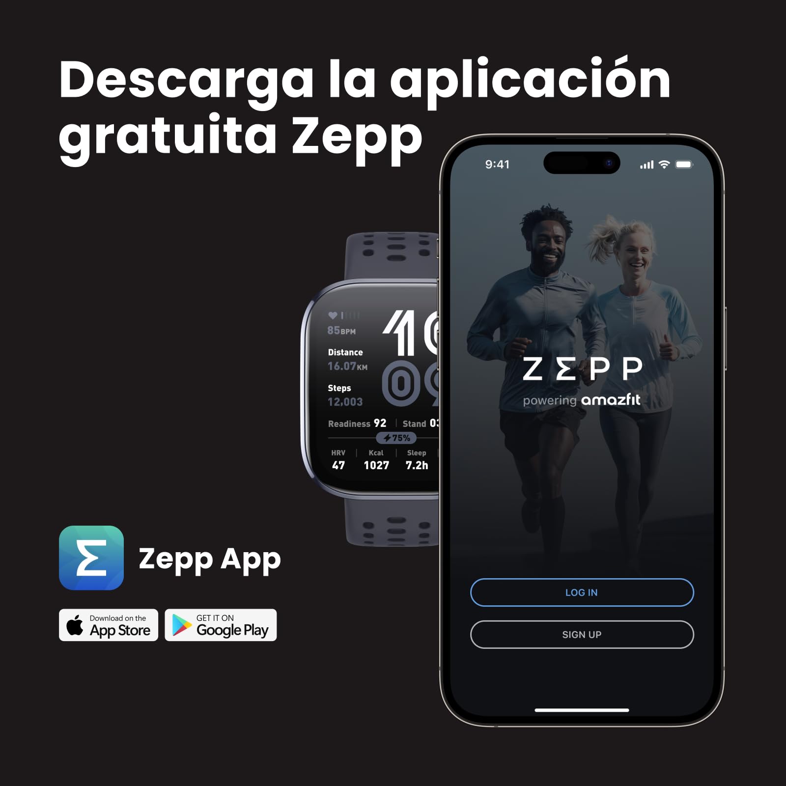 Amazfit Bip 6 Smartwatch 46mm, Batería 14 días, AMOLED 1,97", GPS con Mapas, IA, Llamadas Bluetooth, Seguimiento Salud y Sueño, 140+ Modos Deportivos, Resistencia al Agua 5ATM, Negro