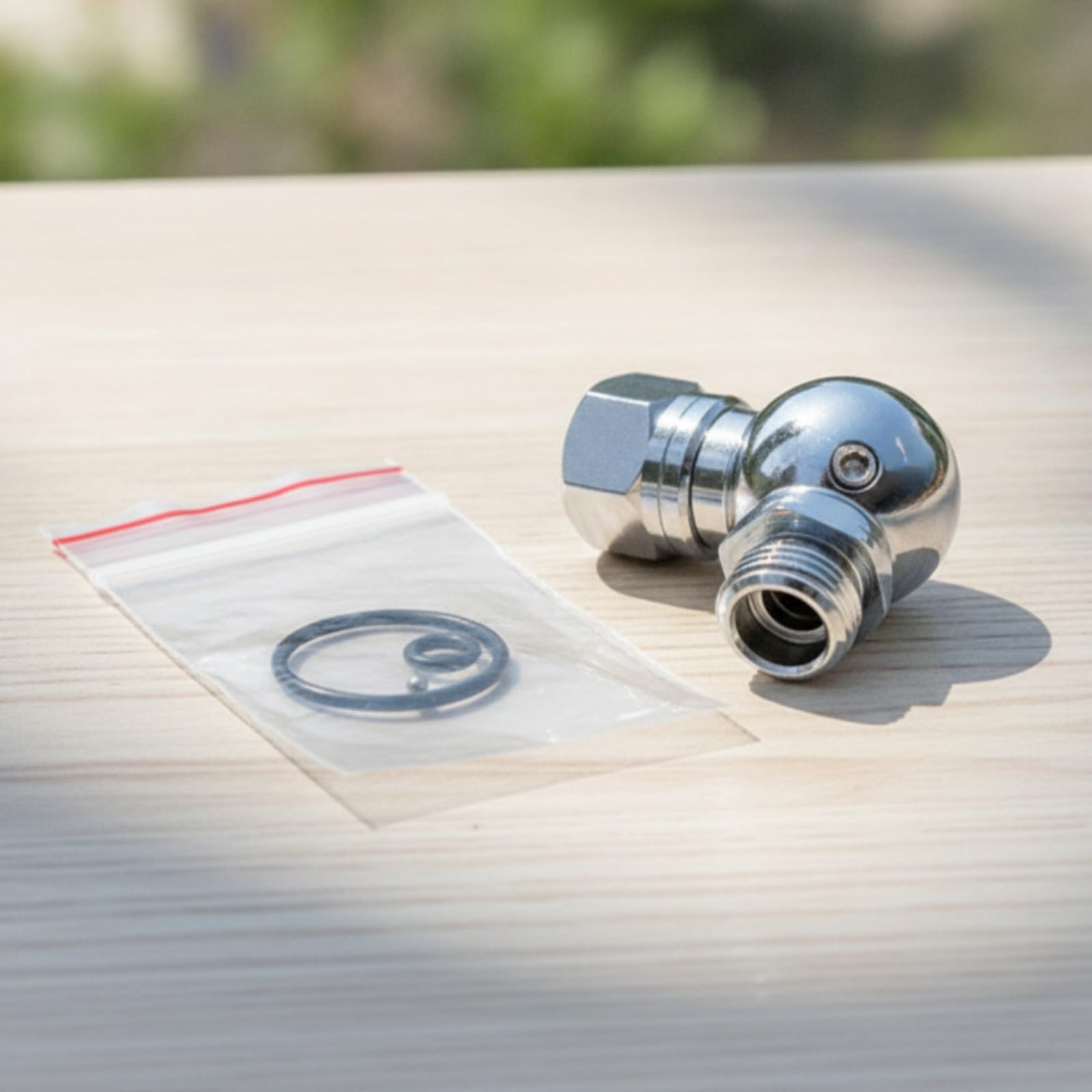 360-Grad-Swivel-Adapt vchromt Atemregladapt mit Drehgelenk leicht Tauchregladapt für Sporttauch