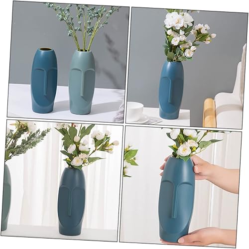 Miniatura 3 de VOSAREA Florero de esmalte de imitación de plástico, florero de arreglo floral, jarrón de boda, jarrón de flores, estatua, maceta, jarrón de flores