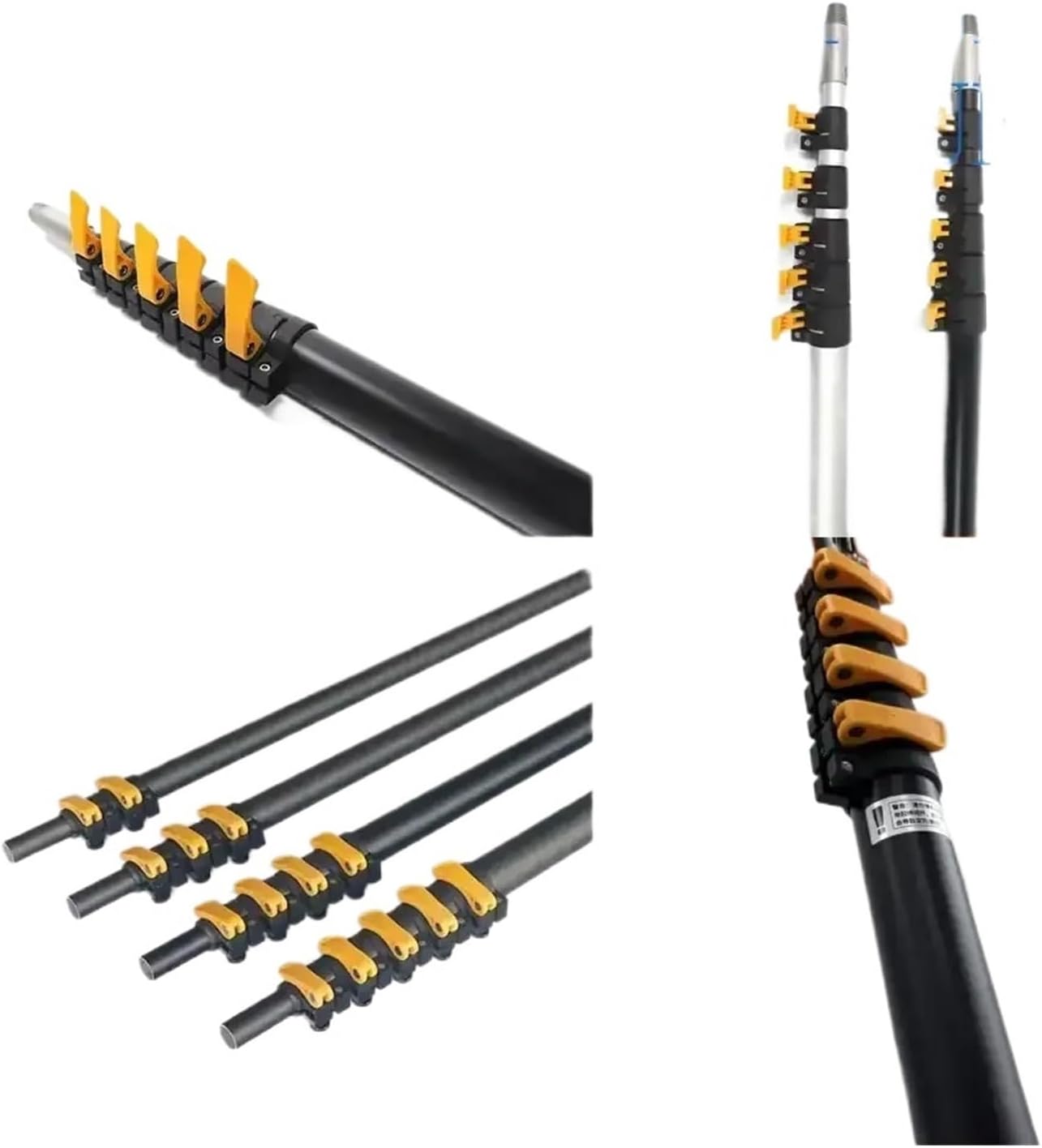 Telescopic Rod For Window Cleaning 10m 12m 15m Aluminum Extension Handle With Cleaning Brush For Home Cleaning Tools Window((5.5 meters))