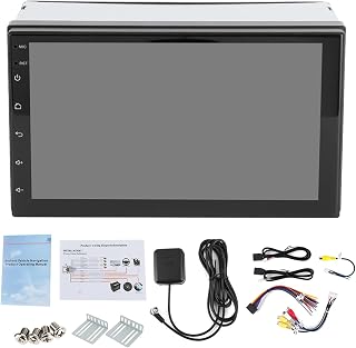 Car MP5 Player, 2Din 7in Touch Screen Stereo Compatible with Android 11, GPS Navigation FM Radio Bluetooth Handsfree Multimedia System