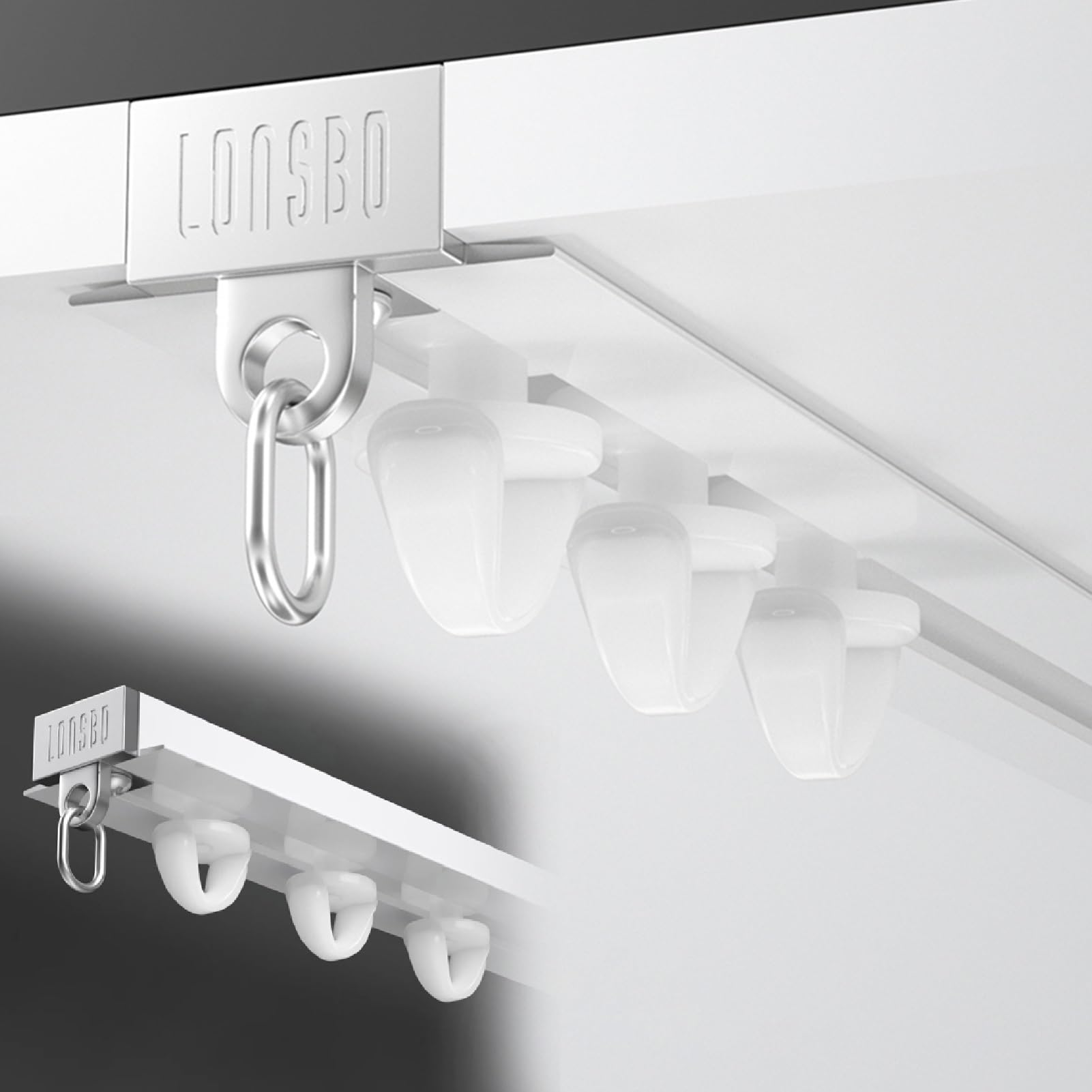 Binario Tenda Soffitto Staffa per Binario Scorrevole per Tenda da Soffitto per Divisorio / Cucina, Binario Singolo per Tenda in Metallo Oscurante, Binario per Aste per Tende da Incasso(4m(13.1ft))