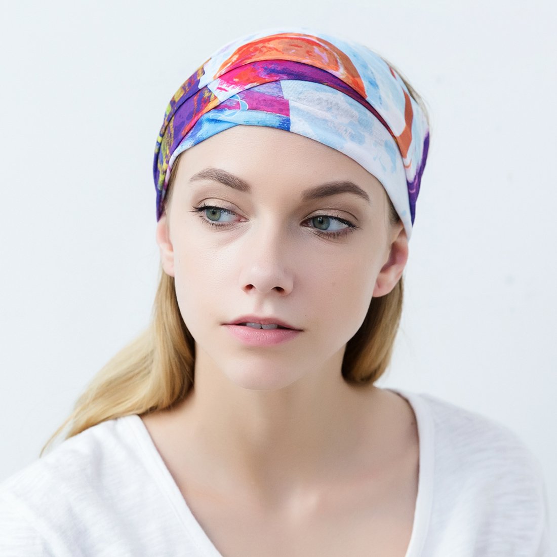 Magic Headbands Headwear for Women Wide Head Wrap Seamless Bandana Scarf UV Resistence for Sport,Yoga,Hiking,Workout Multifunction 6PCS Painting