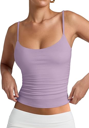 PINKMSTYLE Women Summer Y2K Going Out Crop Tops Sexy Scoop Neck Tank Top Casual 