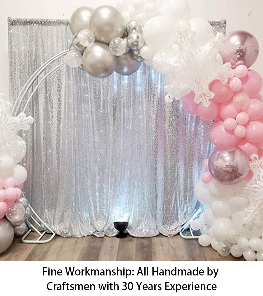 shidianyi 4 ftx6ft-sequin - Sfondo con paillettes per decorazione Xmas 4FTx6FT