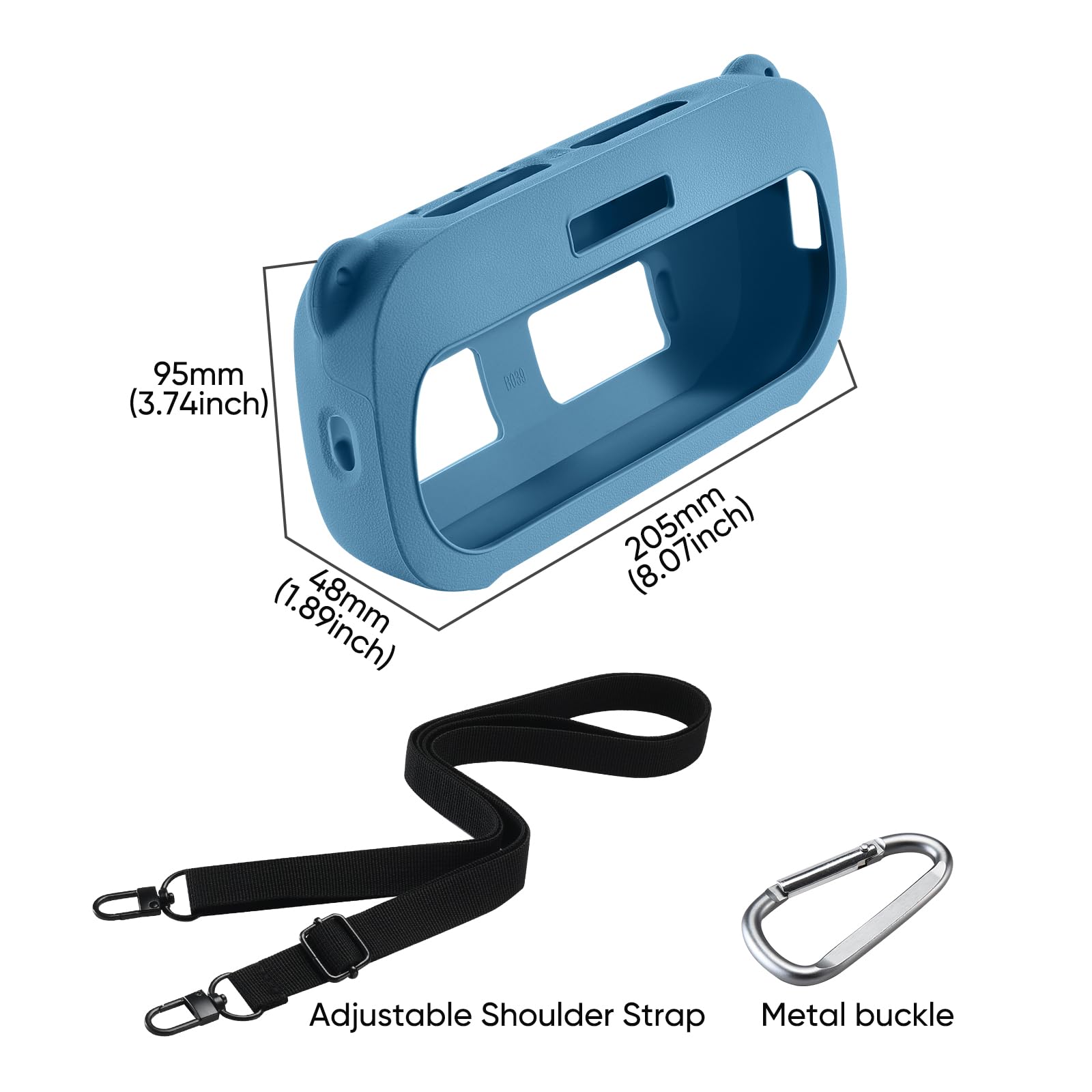 Funda para Bose SoundLink Flex (2.ª Gen.),Bolsa de Silicona Protectora Estuche Case Accesorios con Viaje Correa para Bose SoundLink Flex 2/SoundLink Flex Altavoz Bluetooth Portátil,Azul