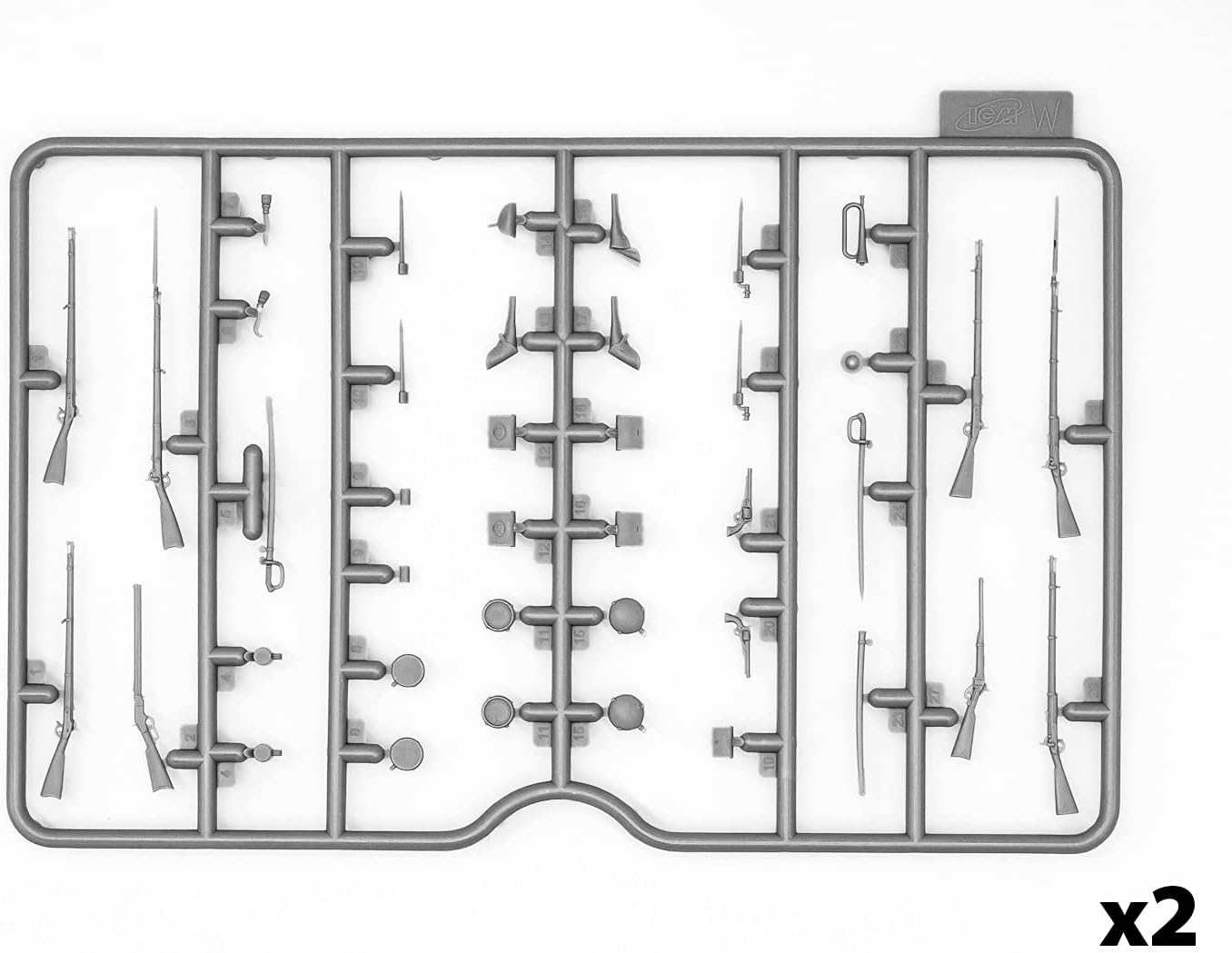 ICM 35022 Plastic Model Kit US Civil War Weapons & Equipment - Scale 1:35