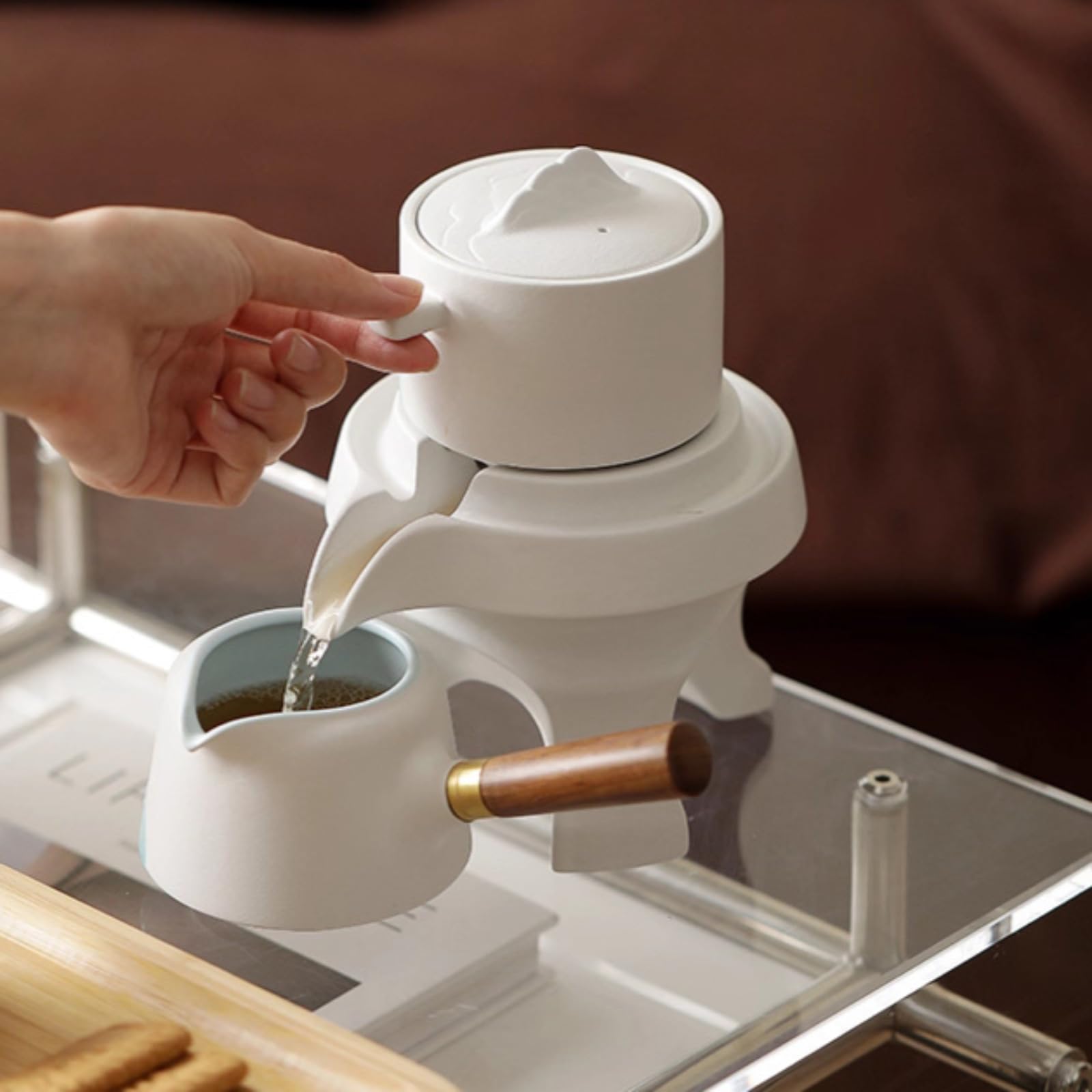 Infuseur à thé semi-automatique Kungfu, 210 ml, théière domestique en céramique