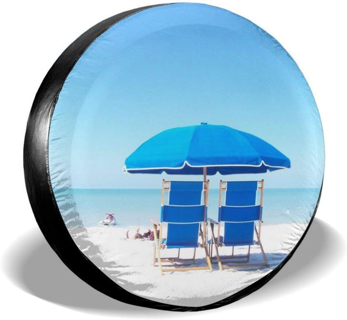 Jrt84p@C Spare Tire 5 ☆ popular Cover Blue Beach Universal Chair Waterproof Jrt84p@C Spare Bombing free shipping Tire 5 ☆ popular Cover Blue Beach Universal Chair Waterproof