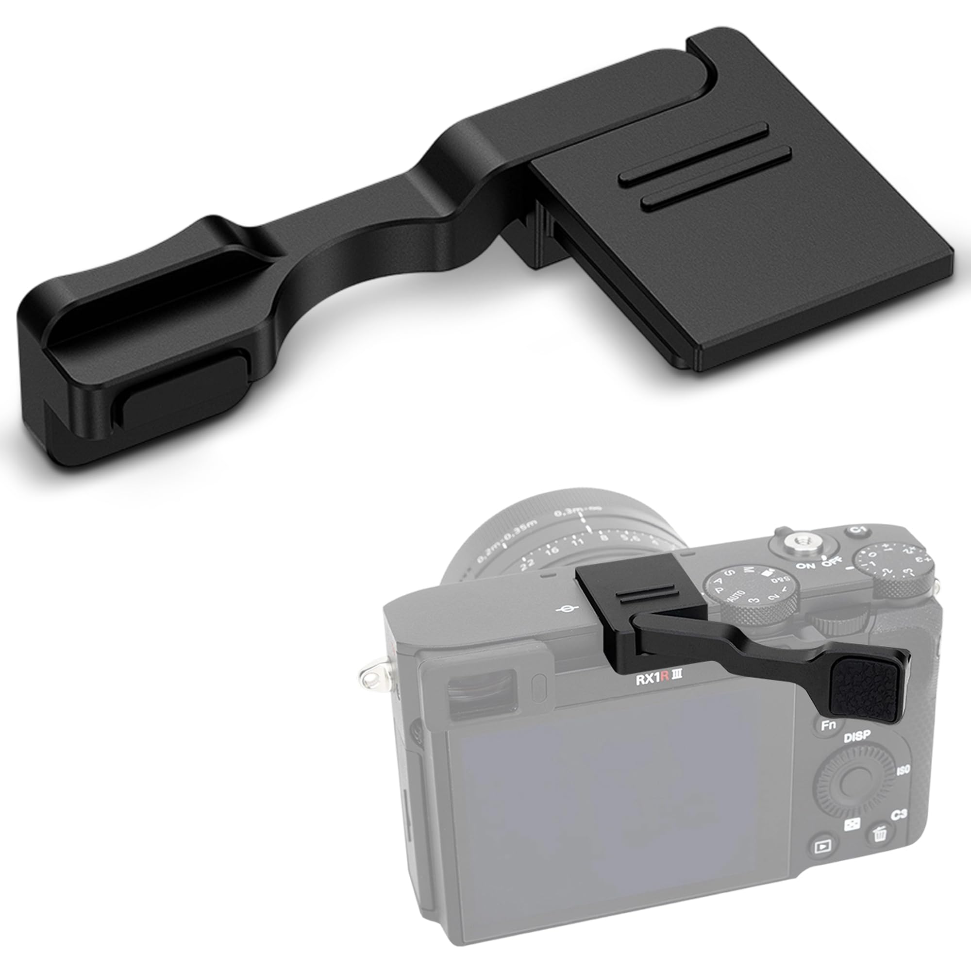Metal RX1R III Thumb Grip Replaces Sony TG-2 TG2, 90° Foldable Thumb Up Grip for Sony RX1RIII RX1R Mark III RX1R3 Camera, Hot Shoe Full-Coverage Thumb Rest Support Holder Not Affect The Use of Dial