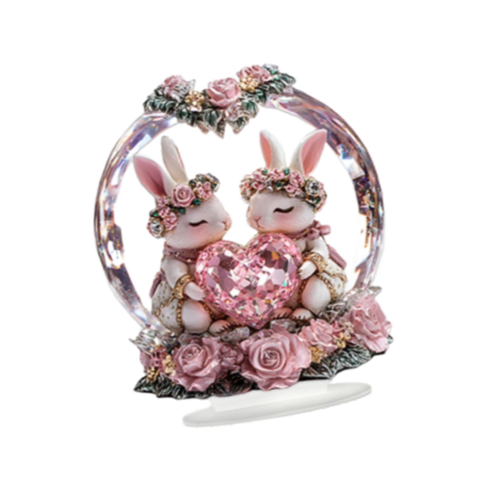 THE STYLE SUTRA Valentine's Day Desktop Decor Romantic Desktop Ornament for Home Mantel Desk Style C-image-26