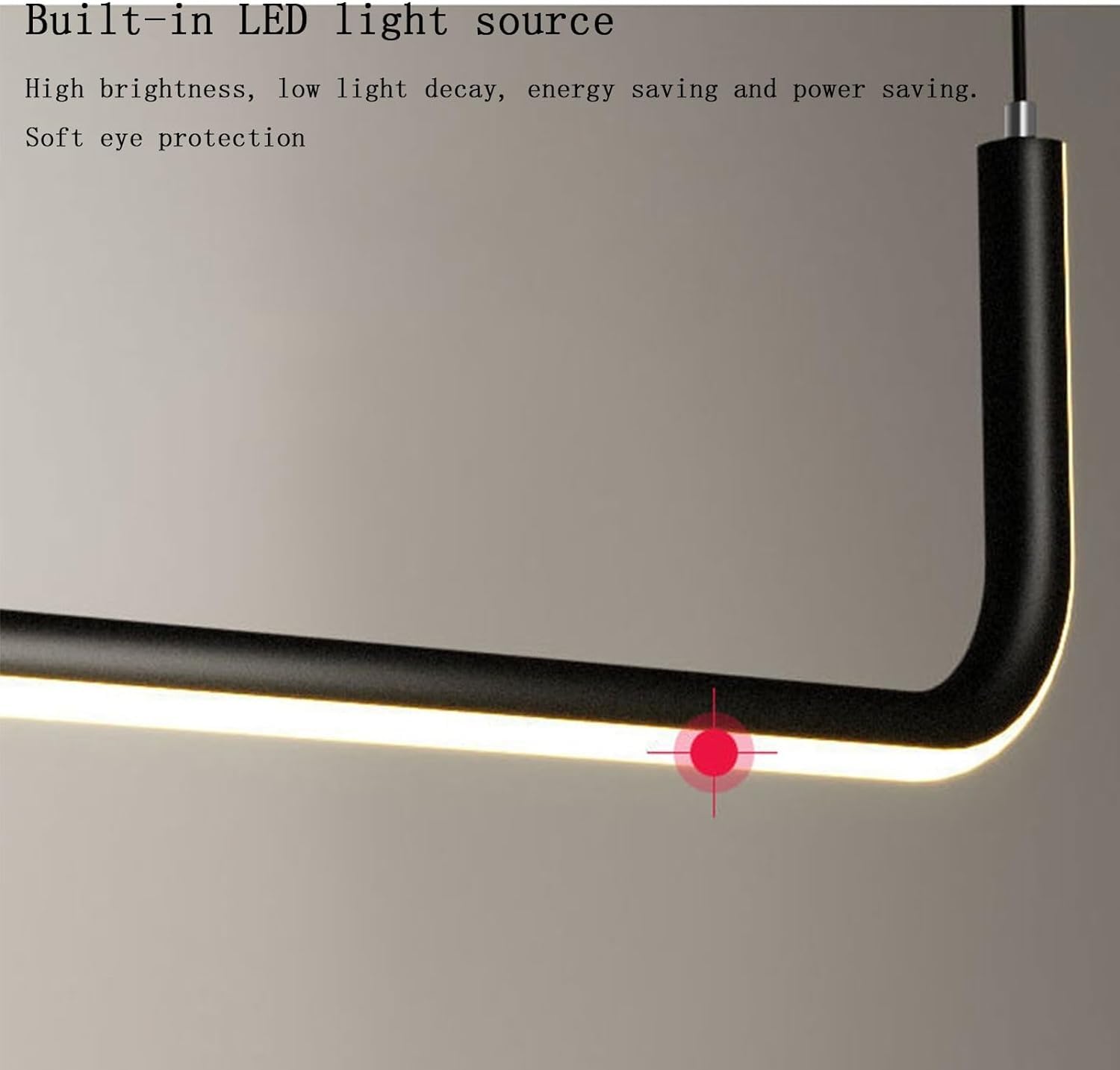 Lampada a Sospensione a LED lineare Lunga, dimmerabile a 3 Colori, Lampada Industriale per Tavolo da Pranzo, Isola della Cucina, Bar, Soggiorno