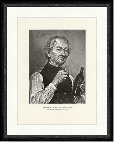 Biller Antik Probatum est Margarete Pfeifer Bicchiere da liquore alcool vecchio Faksimile_A 0892