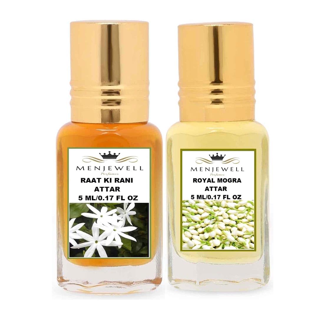 Floral Raat Ki Rani & Mogra Liquid Attar Combo For Men & Women (Pack Of 2) 5Ml-picture-12
