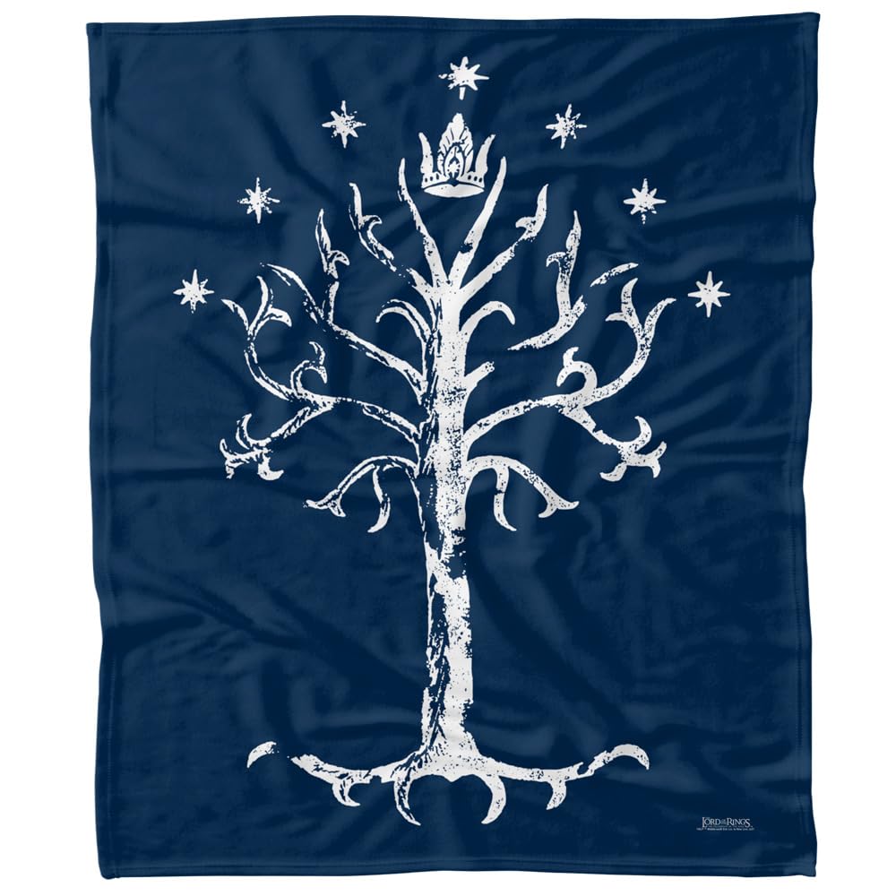 LOGOVISION The Lord of The Rings Blanket, 50" x 60" Tree of Gondor Fleece Blanket
