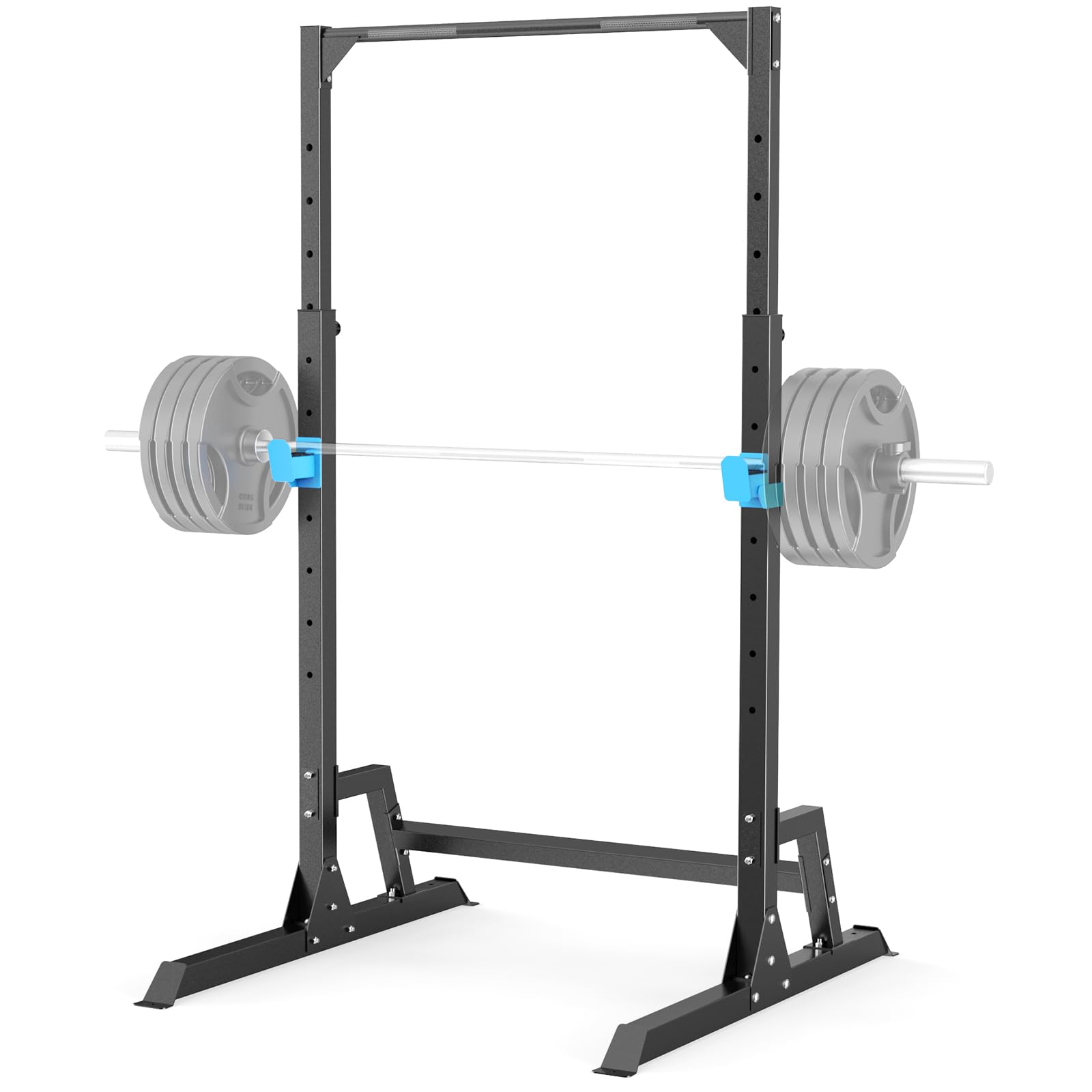 JX FITNESS Squat Rack Power Cage with Horizontal Bar Pull up Bar, Adjustable Power Rack for Home Gym Weight Lifting Training