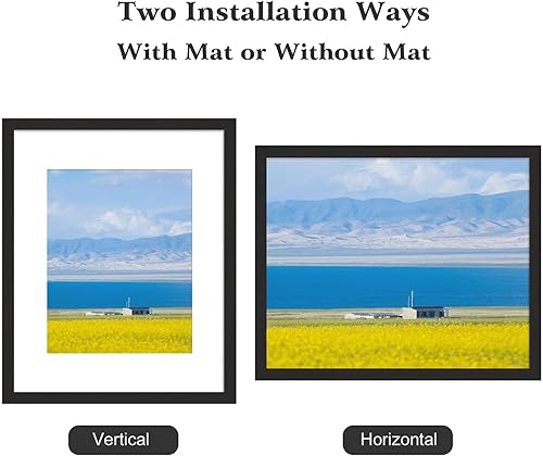 Miniatura 4 de Marco para póster de 16 x 20 pulgadas, color negro, paquete de 1 unidad, para fotos de 11 x 14 pulgadas con paspartú o de 16 x 20 pulgadas sin