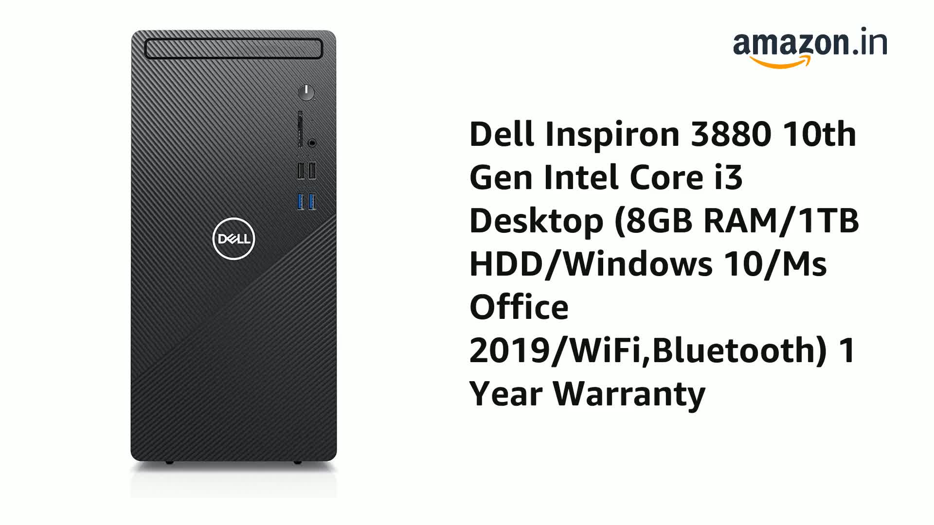 Dell Inspiron 3880 10th Gen Intel Core i3 Desktop (8GB RAM