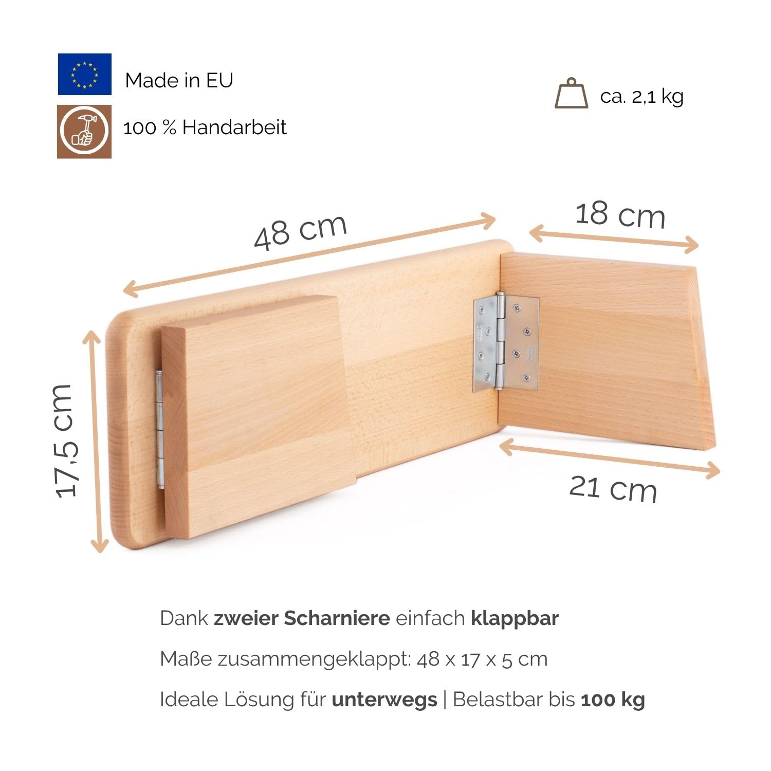 Bodhi Meditationsbank Klappbar | Yoga Hocker aus Holz | Kniesitz Medibank für eine Tiefe Meditation | Ergonomische Yoga Bank | Tragbarer Meditationshocker | Yoga Zubehör zum Knien | Lhasa