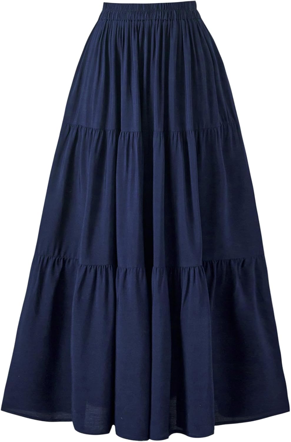 OSTOO Women's Summer Long Flowy Renaissance Skirt with Pockets - Boho High Waist A-Line Maxi Skirt - Image 2