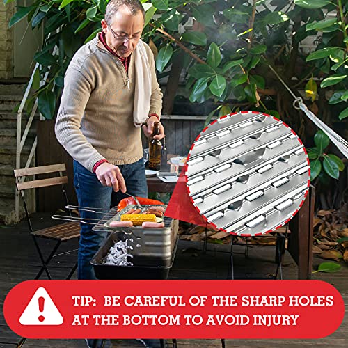 Entsong 15 Pack Disposable Grill Pans For Outdoor Grill, Grill Liner With Holes, Aluminum Grill Liners, Grilling Trays For Outdoor Cooking And Camping, 13.5"X 9"X 1" #TOP1