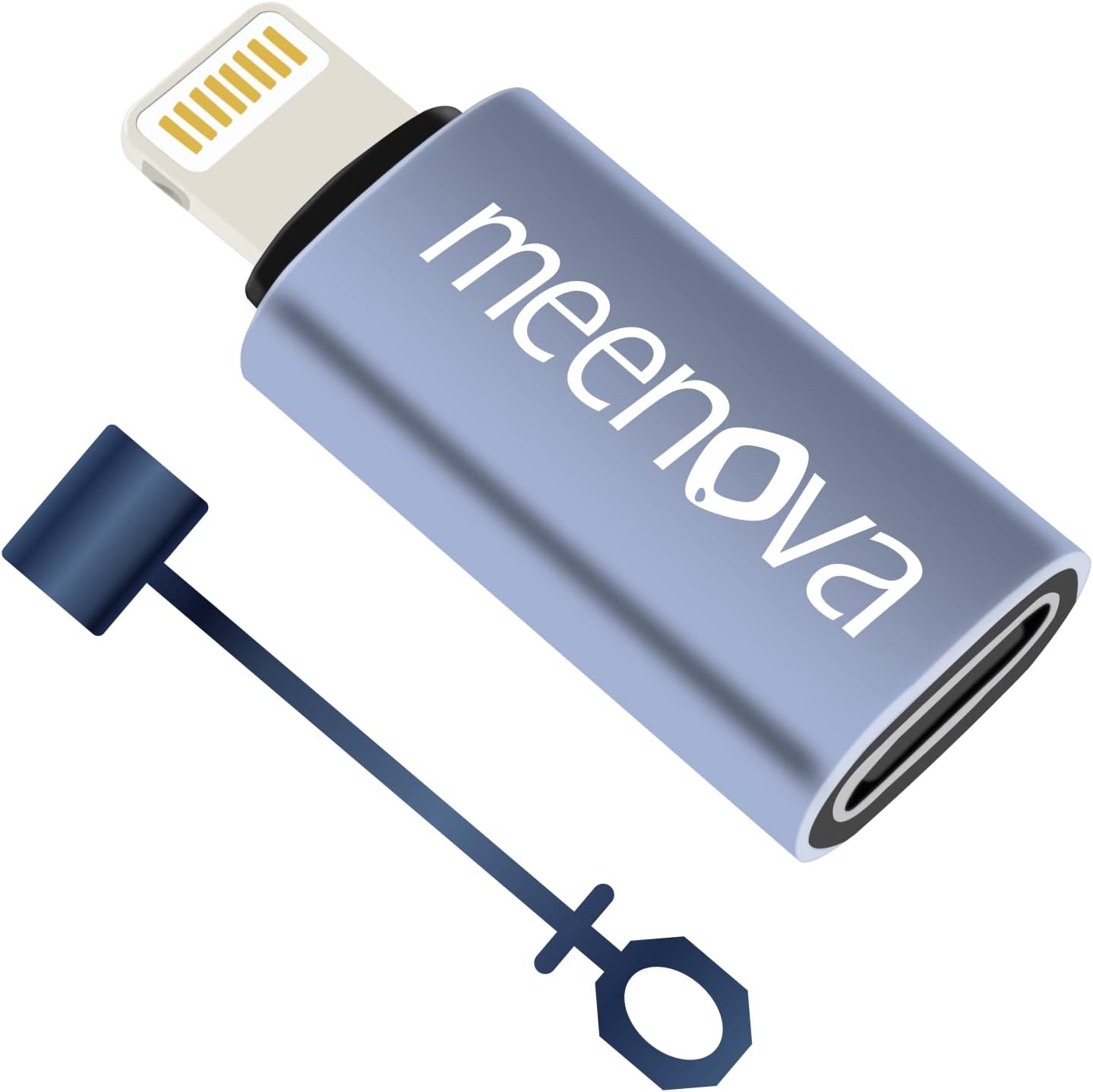 Meenova USB C to Lightning OTG Adapter for USB-C DAC, Big Current up to 400mA/5V, Compatible with iPhone iPad iPod with Anti-Lost Holder, Flash Drive, Microphone, iPhone 14 13 12 Qudelix 5k