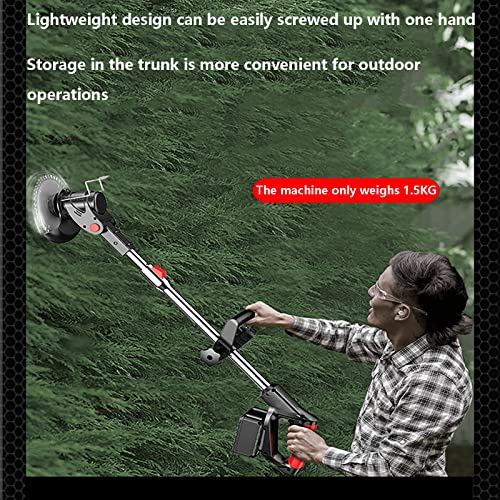 XINKO Elektrische grasmaaier, trimmer-grasmaaier, oplaadbare accu-grasmaaier, automatische draagbare tuin-huitrimmer voor in de tuin - Afbeelding 6