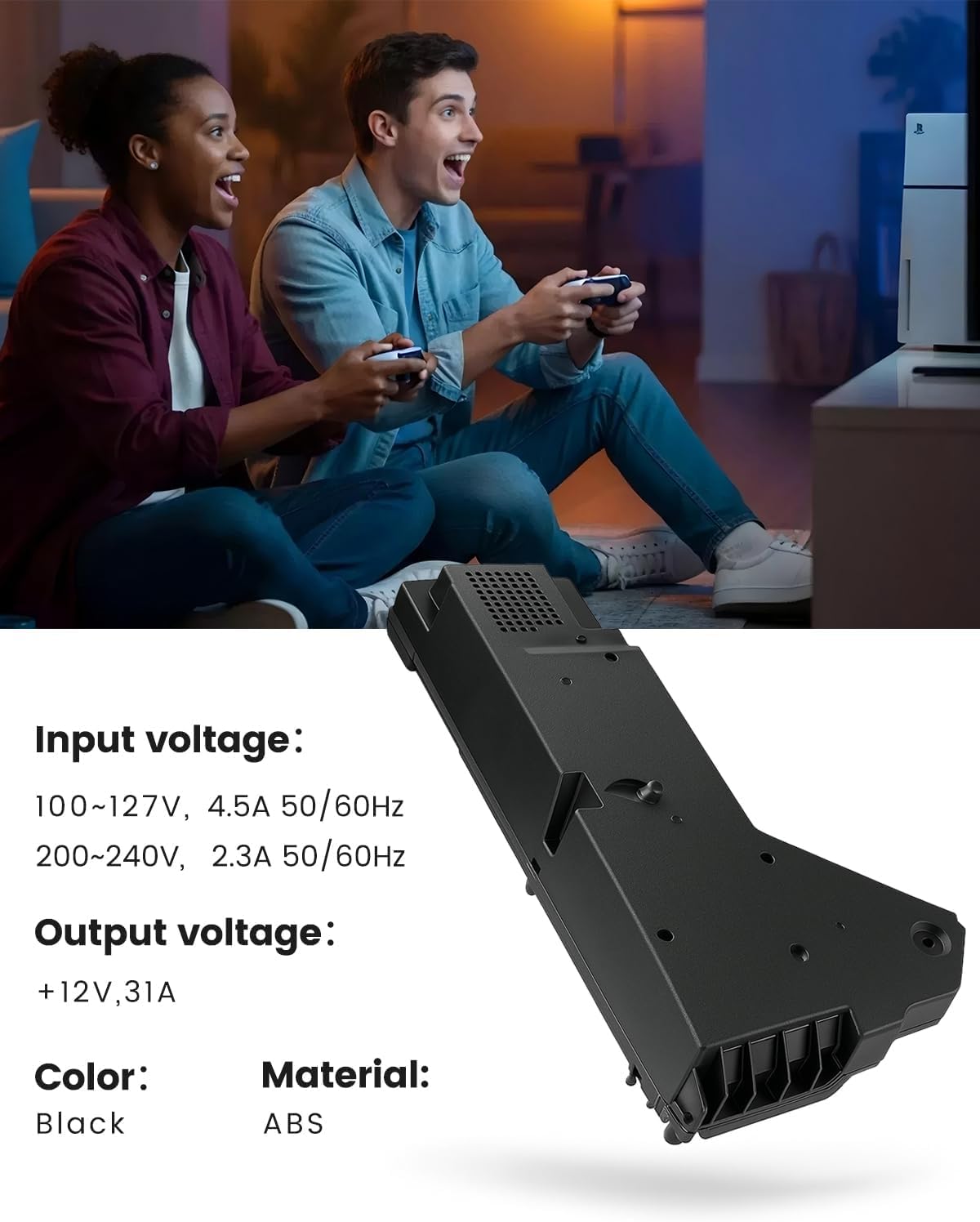 LHM for PS5 Power Supply Replacement ADP-400FR, PA-1401-JT3 1200 Series Compatible with Repair Tool Kit & Guide