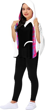 AOBUTE Halloween Poncho Funny Spiider Hooded Cloak Cape