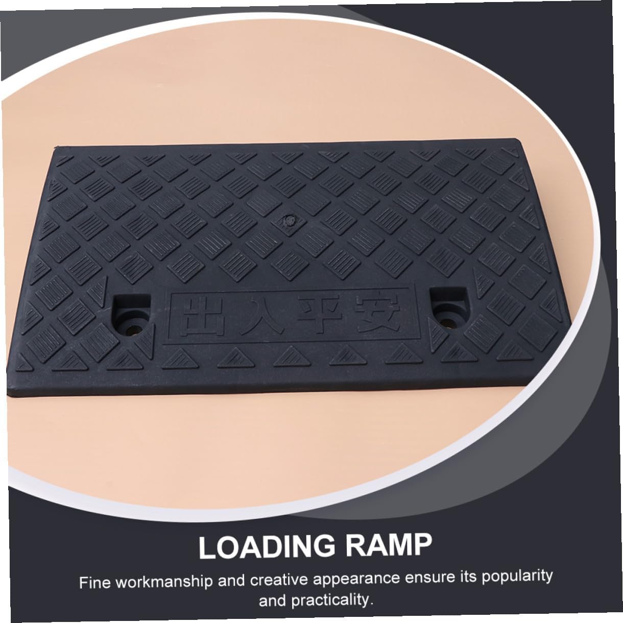 Luxshiny Car Curb Ramp Vehicle Slope Ramp 50x27x9cm Black for Driveway Loading Dock Motorcycle Wheelchair