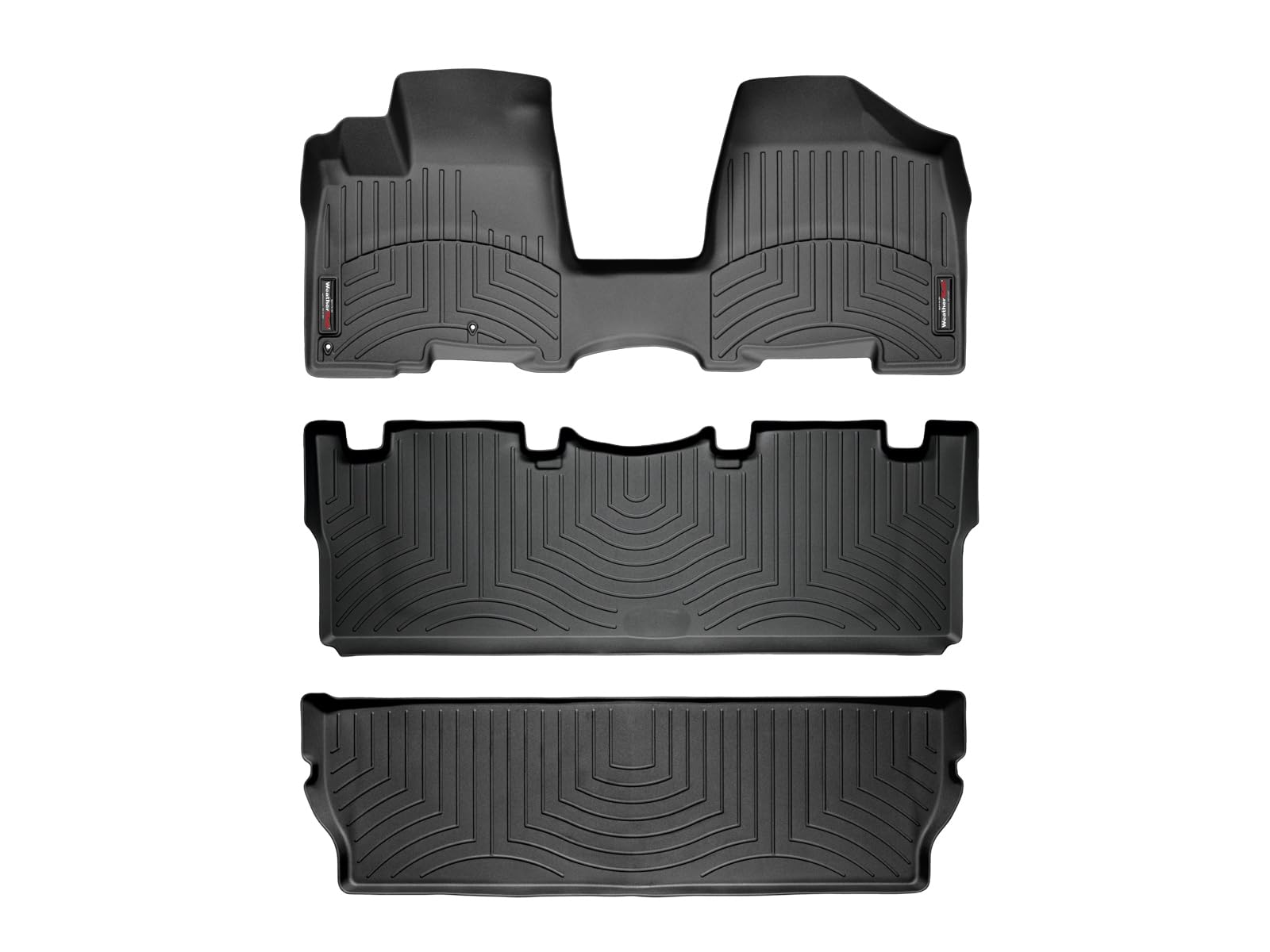 WeatherTech Custom Fit FloorLiners for Toyota Sienna - Full Set (443181-44087-2-3), Black