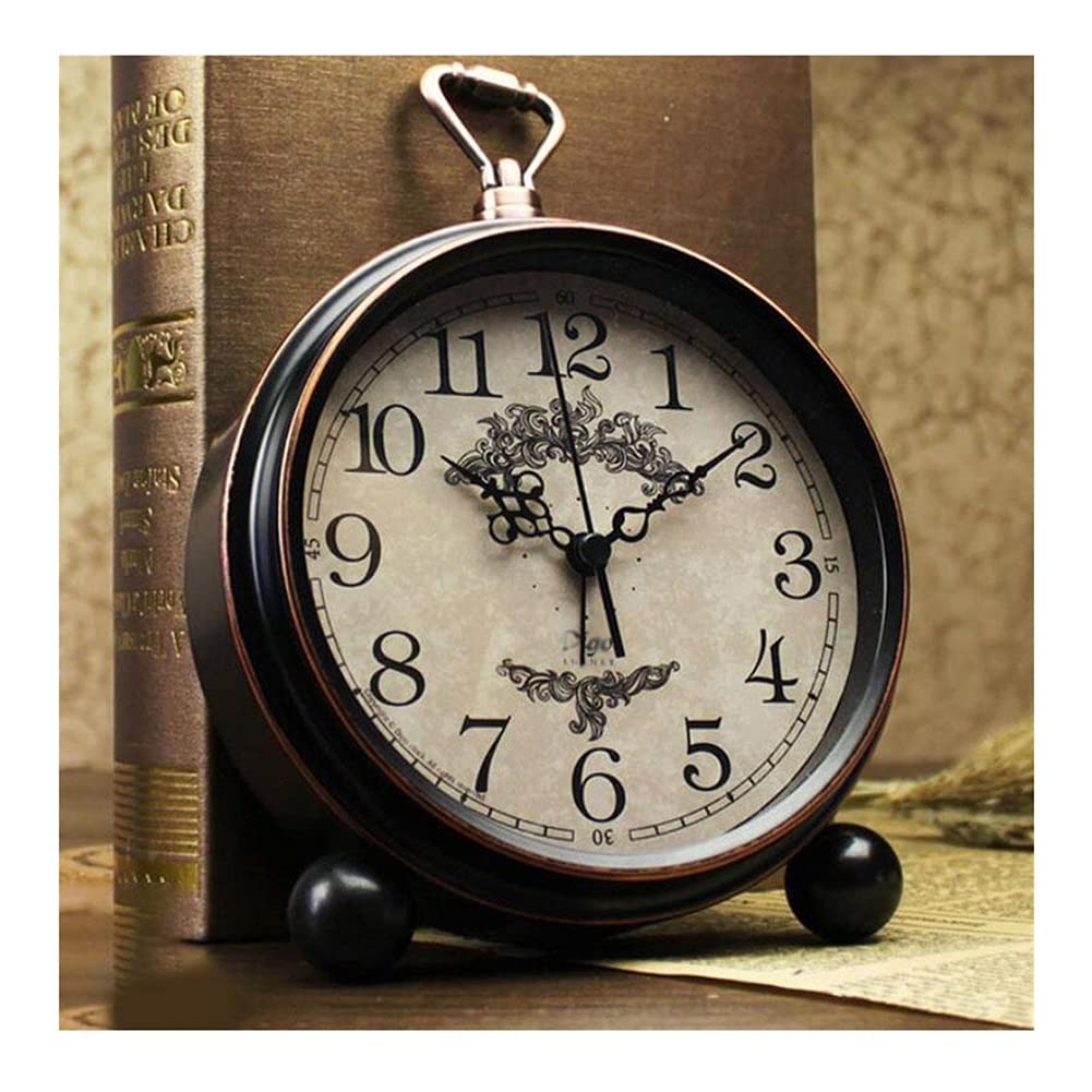 budzik Retro Budzik Vintage Staromodny budzik Ciche Nonticking Big Clock Świetne do ciężkich podkładów, Akumulator Kwarcowy analogowy alarm