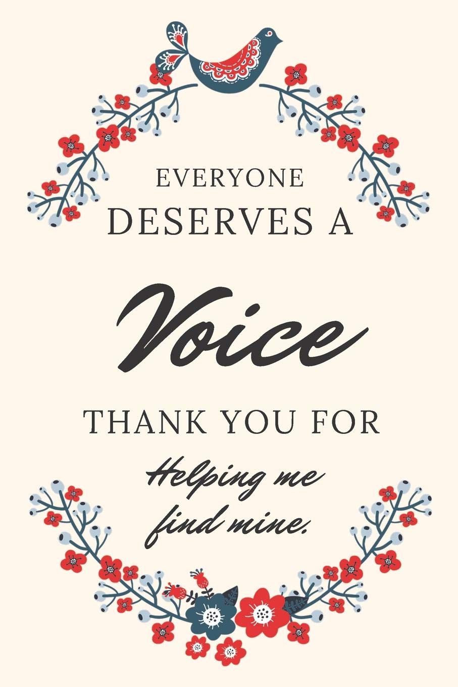 Everyone Deserves A Voice - Thank You For Helping Me Find Mine: Speech  Therapist Appreciation Thank-You Notebook / Slp Journal / Perfect For  Notes, Journaling, Mother's Day & Christmas: Publications, Ingleesh101:  9781083094209: