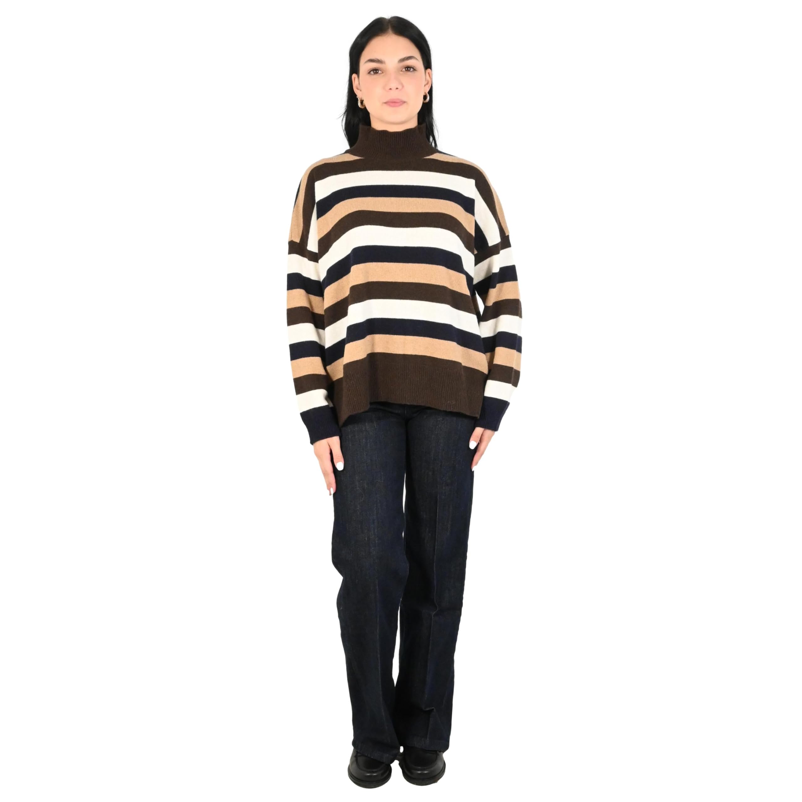 Kontatto maglia donna moka mastice blu 3M1779C