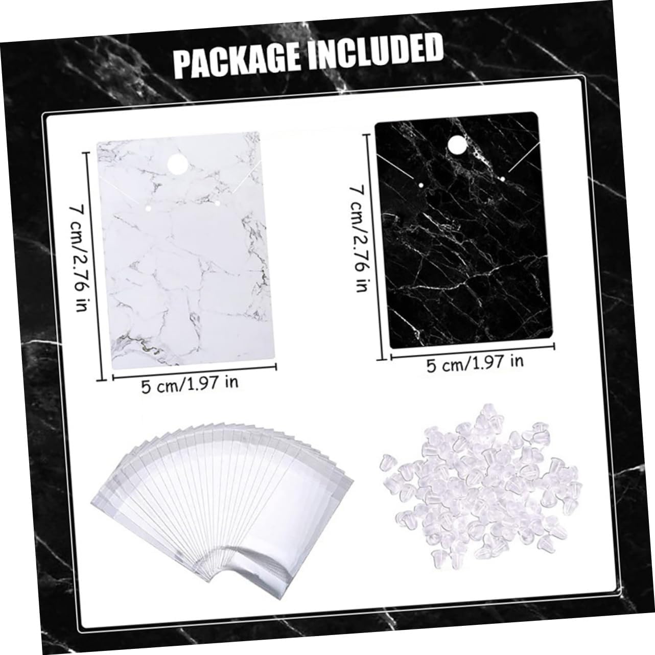 PERSELOSO Jewelry Display Cards Set for Earrings and Necklaces Decorative Jewelry Card Kit with Storage Bags for Craft Shows and Retail Displays