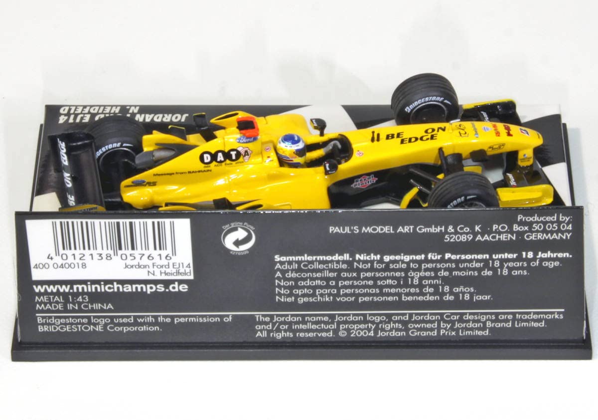 Amazon.co.jp: 1/43 MINICHAMPS JORDAN EJ14 N. HYDEFELD 2004 [Jordan
