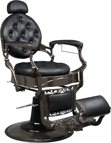 OmySalon Vintage Barber Chair All Purpose Heavy Duty, Hydraulic Recline