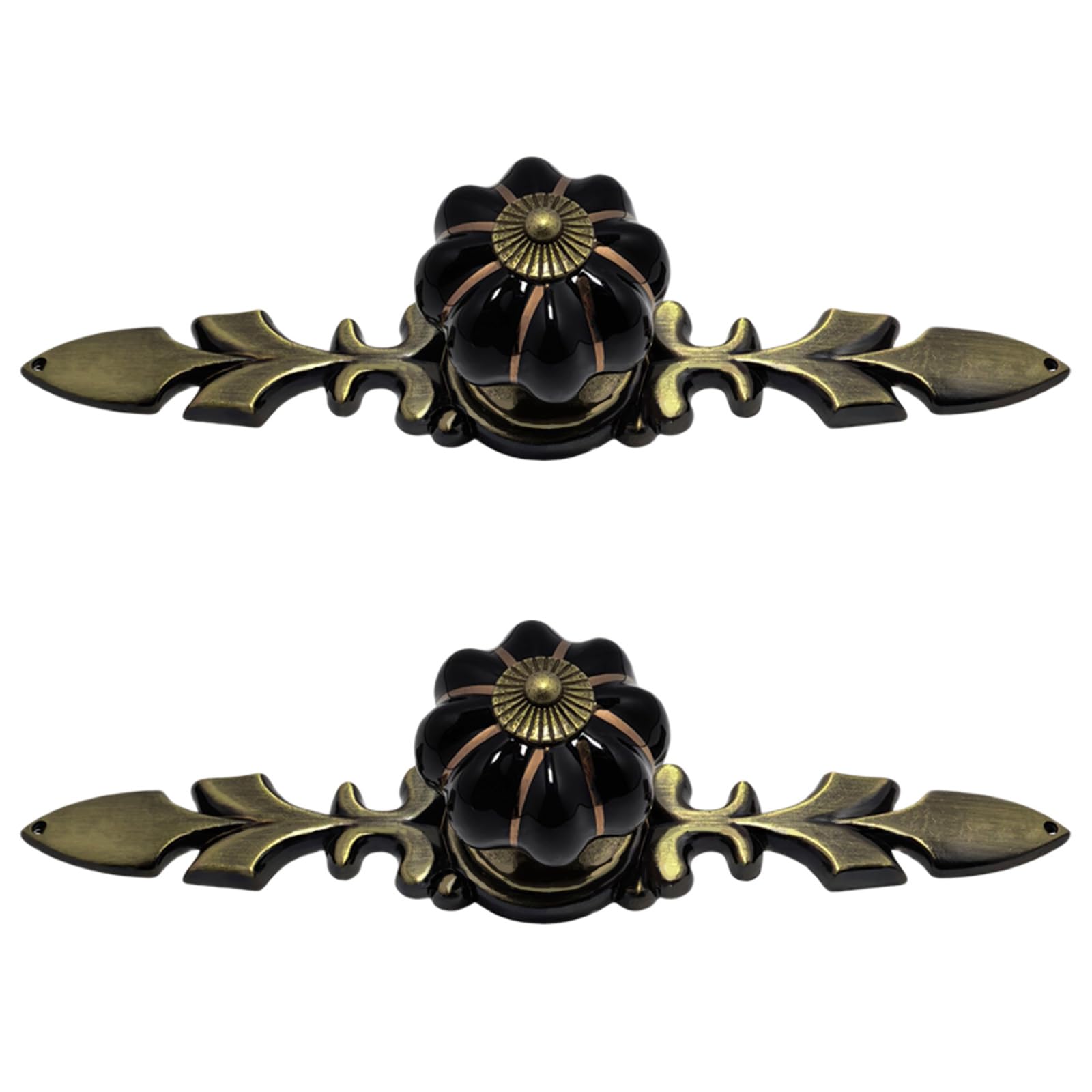 Pangboer Black Zincs Alloys Drawer Handle European Cottage Styles Cabinet Pull Rod Pumpkins Smooth Grip Installation Farmhouses Cabinet Handle Pair