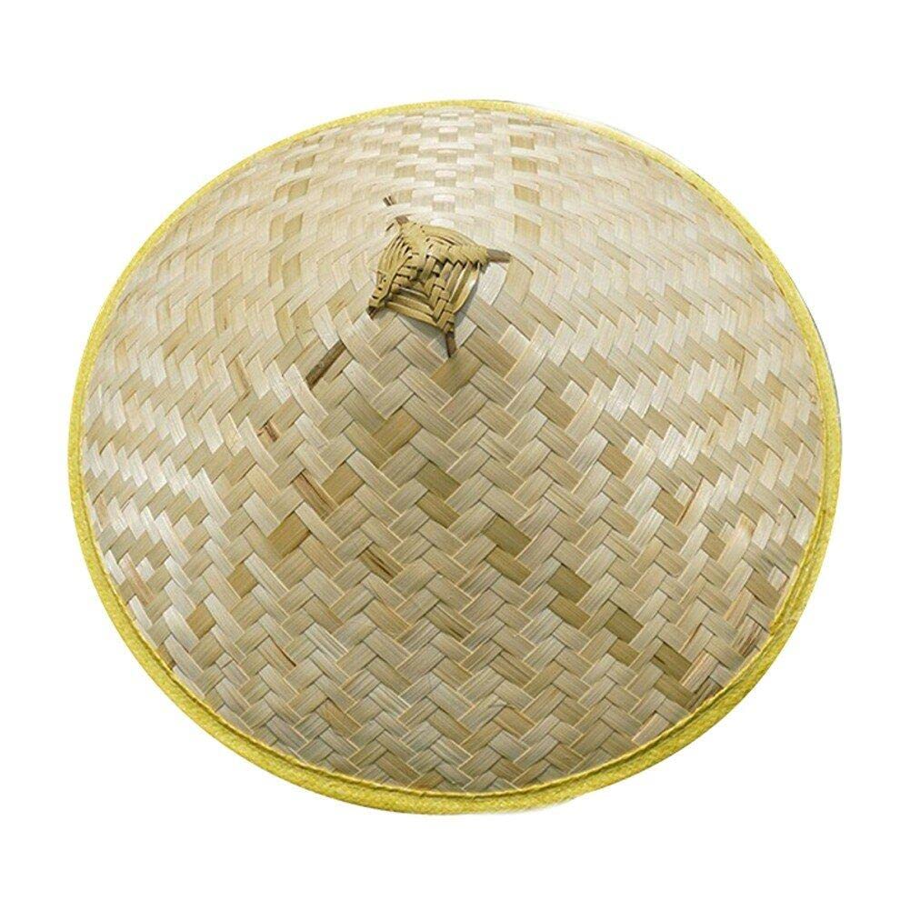 Sanfly Rice Farmer Hats Adult Bamboo Rattan Hat Handmade Weave Straw Hat Asian Rice Paddy Conical Hat Sunshade Hat