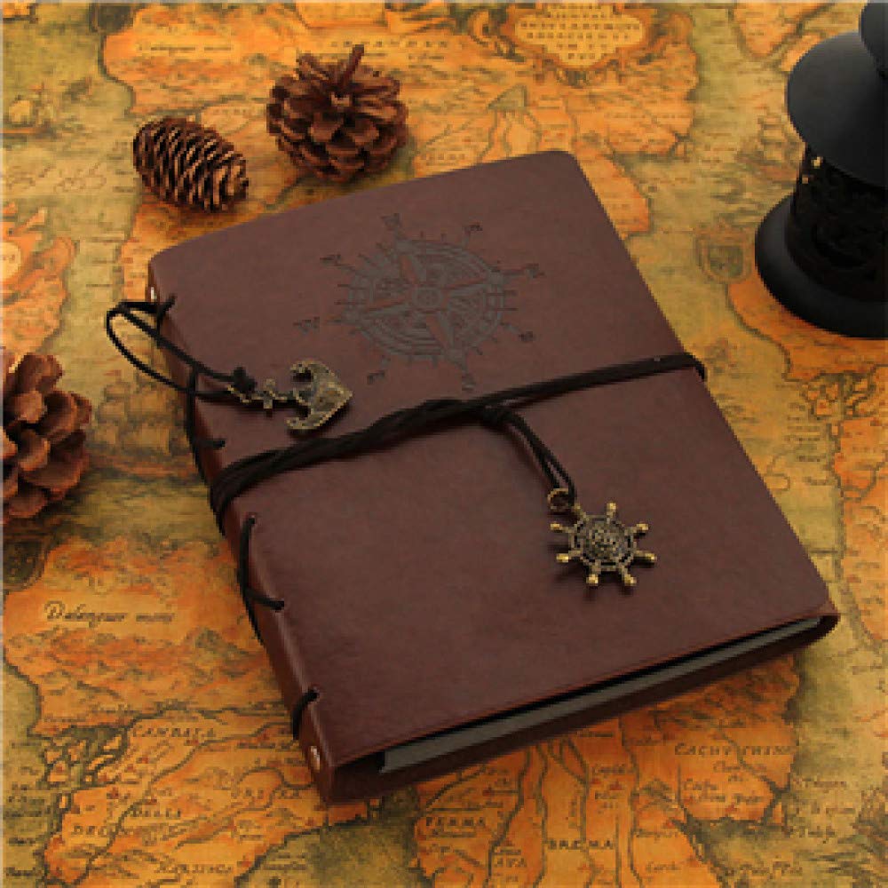30 Blatt 8 Zoll DIY Retro Vintage Leder Fotoalbum Baby Autogramm Gedenkfeier Abschluss Sammelalbum Album für Kinder Geschenk, Kaffee
