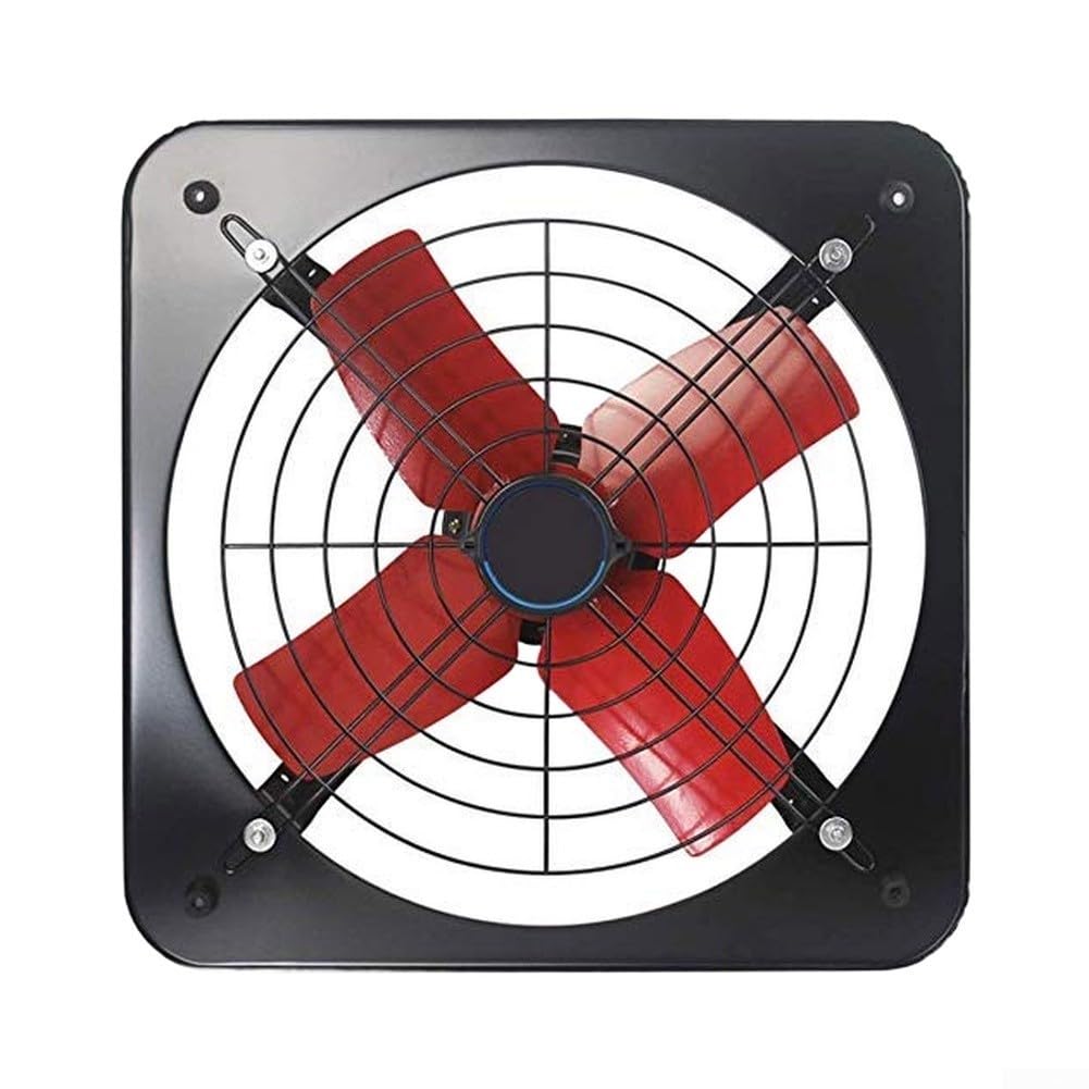 Ventilador extractor de pared de 12 pulgadas, 1380 m³/h, silencioso, para cocina, salida de aire, con conducto de aire giratorio, 45 W para fuerte