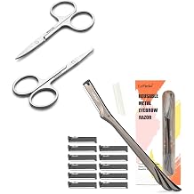 Facial Hair Small Grooming Scissors and dermaplane razor