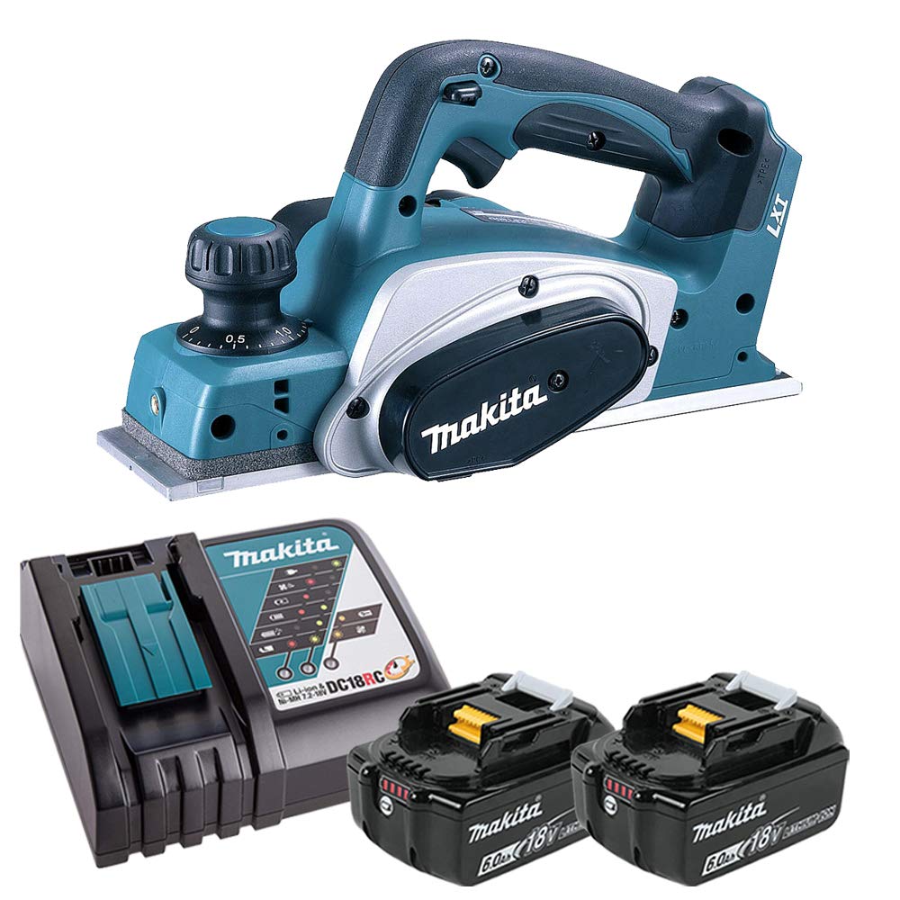 Makita Dkp180 Lxt 18V Li-Ion 82Mm Planer With 2 X 6Ah Batteries & Charger