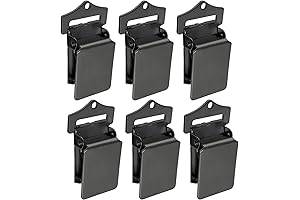 Wall Clips Matte Black for Rug Hanging and Animal Hide Hanging (Pack...
