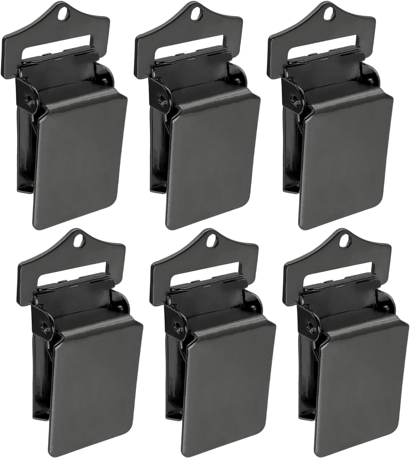 Wise Linkers Wall Clips Matte Black for Hanging Rugs and Animal Hides (Pack of 6) Rug Grippers/Clips/Hangers