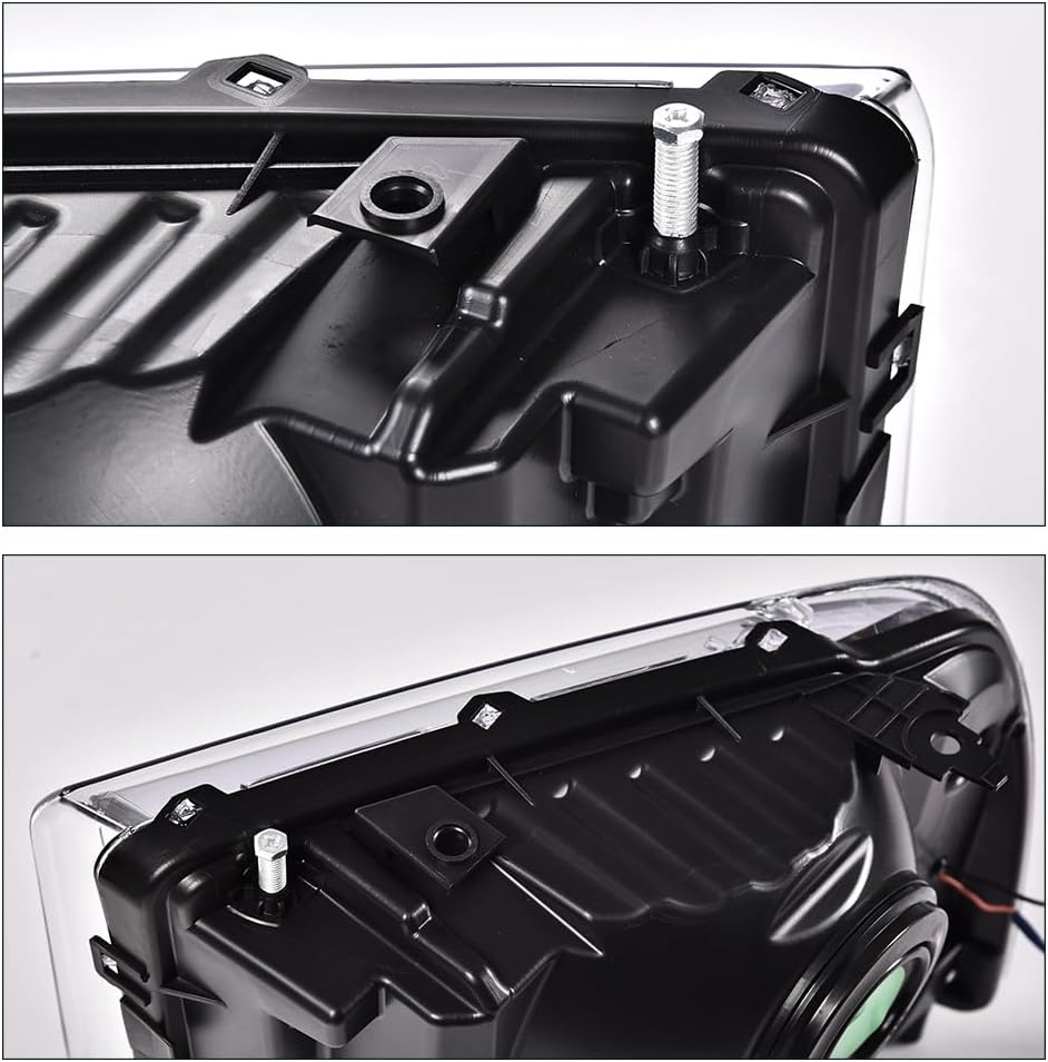 ANDPLAY LED DRL Headlights Assembly Compatible with Ford F250 F350 F450 F550 Super Duty 2005-2007 Fit 2005 Ford Excursion Smoke lens Black Housing Clear Reflector 6C3Z13008AB, 6C3Z13008BB