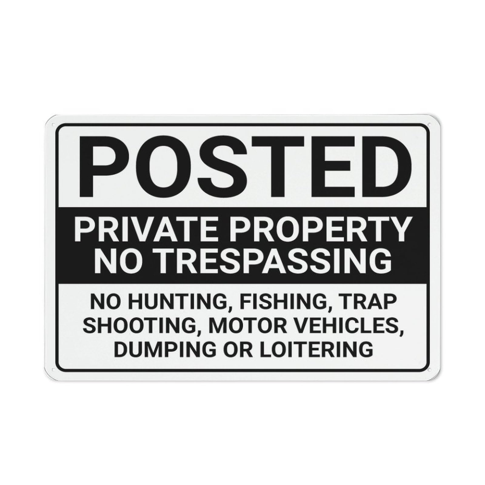 Xewazd A58 8"X12" Retro Vintage Sign - Posted Private Property No Trespassing | Wall Decor Plaque For Home Bar Pub Kitchen Restaurant
